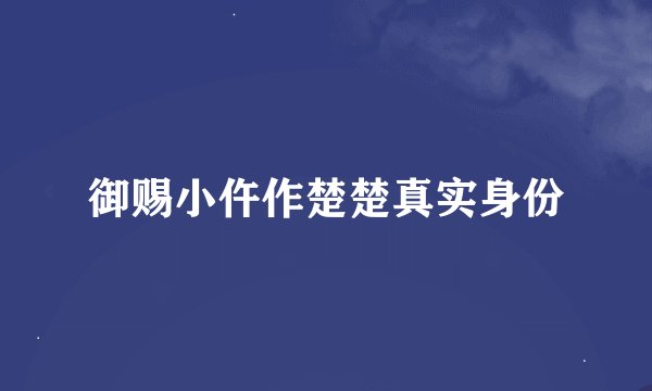 御赐小仵作楚楚真实身份