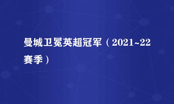曼城卫冕英超冠军（2021~22赛季）