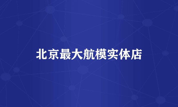 北京最大航模实体店