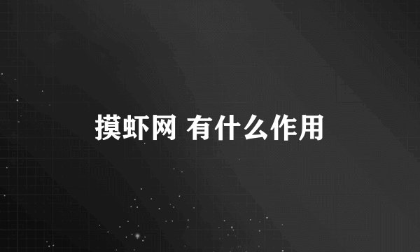 摸虾网 有什么作用