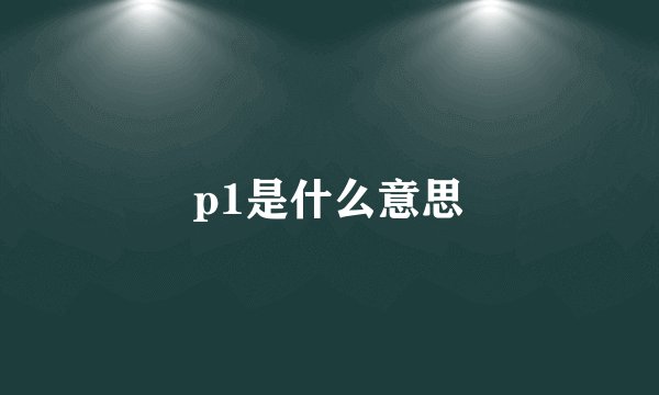 p1是什么意思