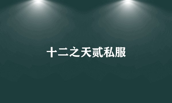 十二之天贰私服
