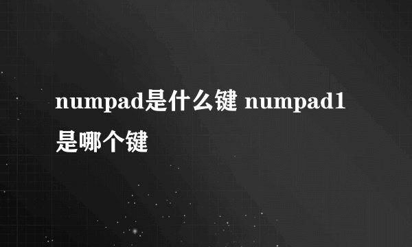numpad是什么键 numpad1是哪个键