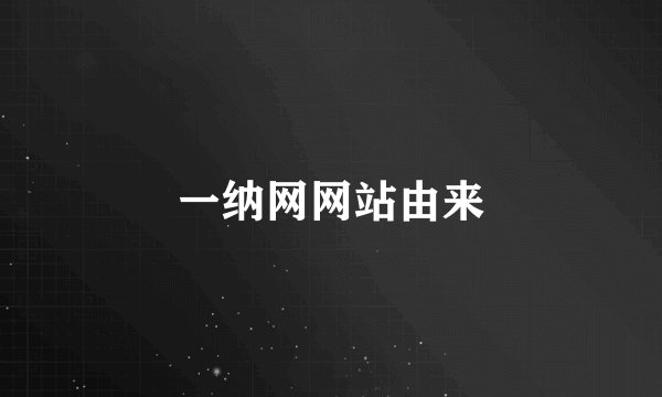 一纳网网站由来