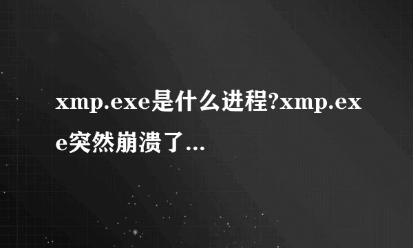xmp.exe是什么进程?xmp.exe突然崩溃了?xmp.exe程序文件介绍