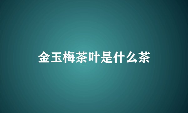 金玉梅茶叶是什么茶