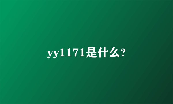 yy1171是什么?