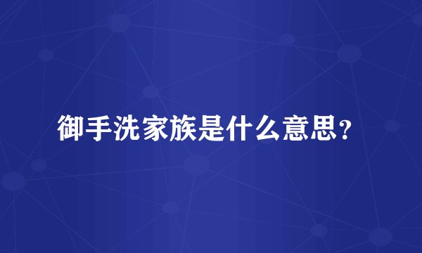 御手洗家族是什么意思？