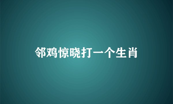 邻鸡惊晓打一个生肖