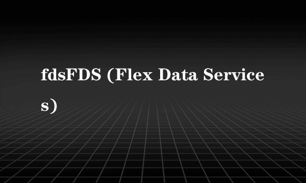 fdsFDS (Flex Data Services)