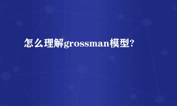 怎么理解grossman模型?