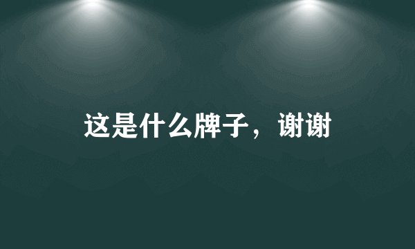 这是什么牌子，谢谢