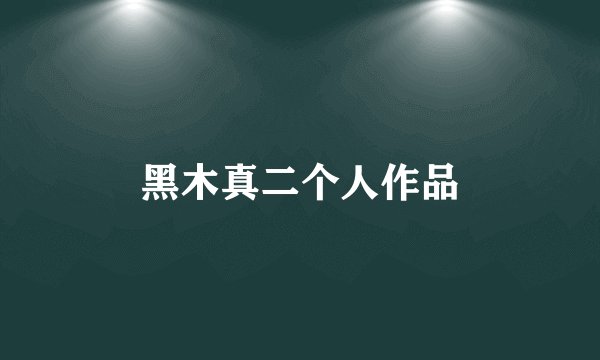 黑木真二个人作品