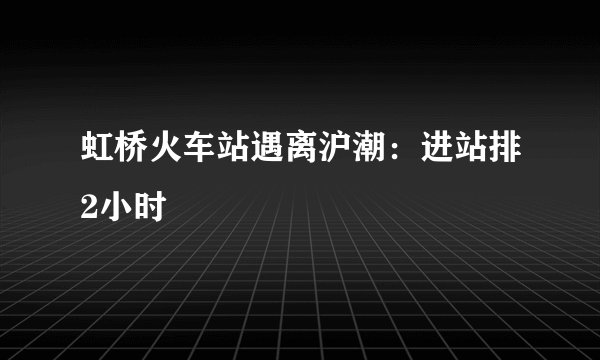 虹桥火车站遇离沪潮：进站排2小时