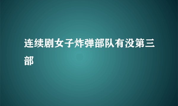 连续剧女子炸弹部队有没第三部