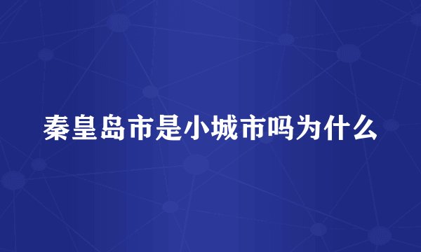 秦皇岛市是小城市吗为什么