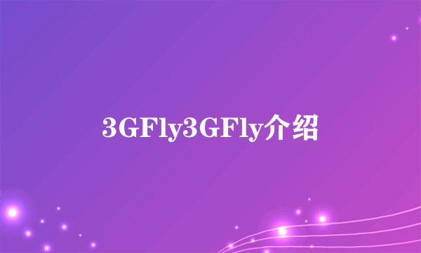 3GFly3GFly介绍