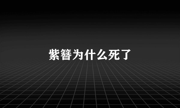 紫簪为什么死了