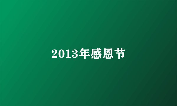 2013年感恩节