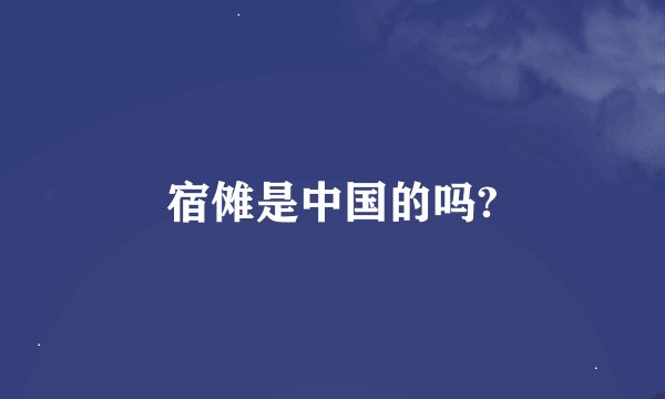 宿傩是中国的吗?
