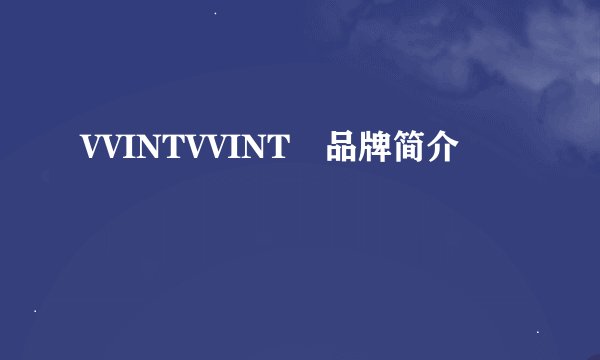 VVINTVVINT　品牌简介