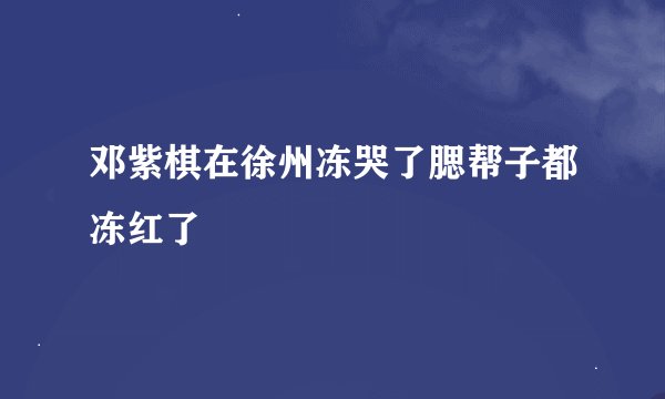 邓紫棋在徐州冻哭了腮帮子都冻红了