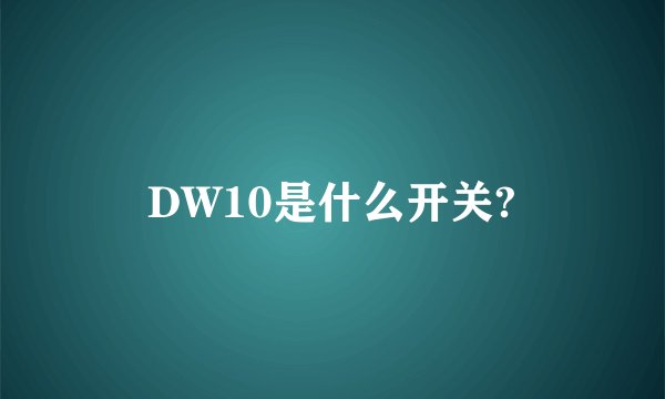 DW10是什么开关?