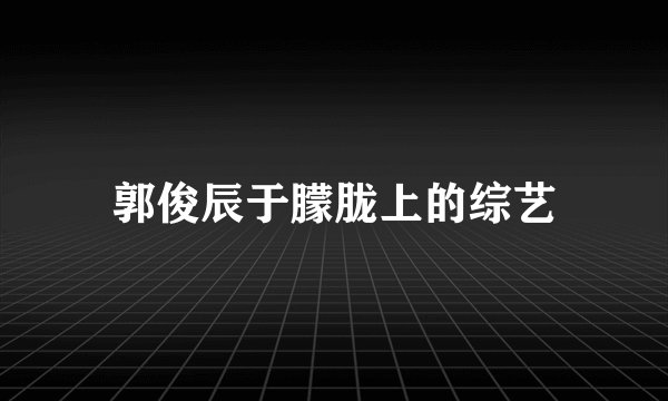 郭俊辰于朦胧上的综艺
