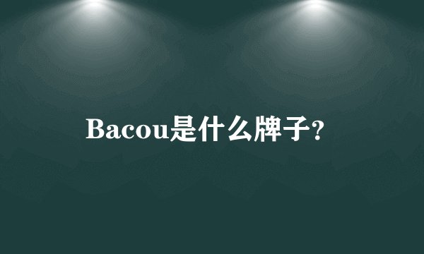 Bacou是什么牌子？