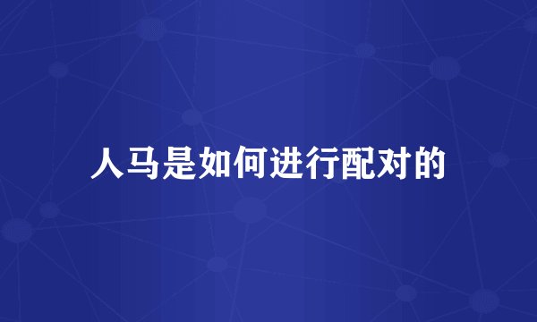 人马是如何进行配对的