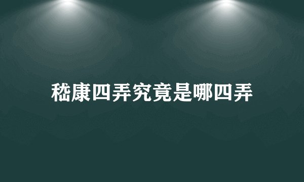 嵇康四弄究竟是哪四弄