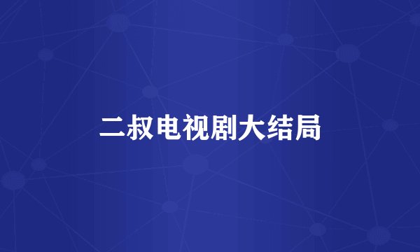 二叔电视剧大结局