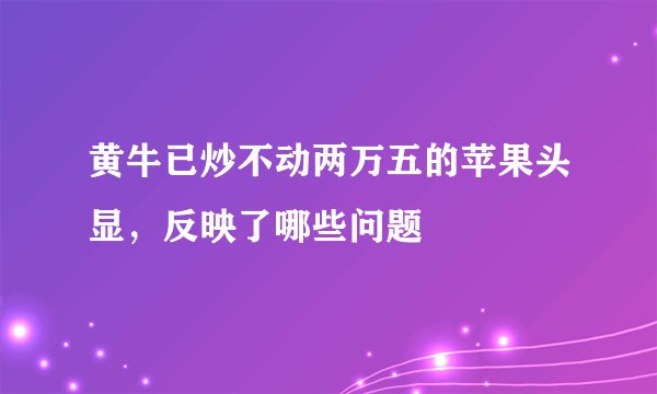 黄牛已炒不动两万五的苹果头显，反映了哪些问题