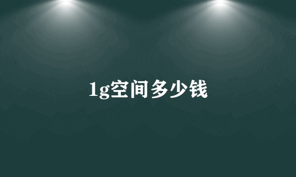 1g空间多少钱