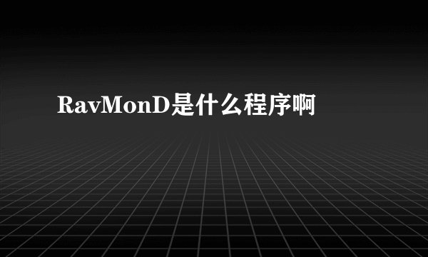 RavMonD是什么程序啊