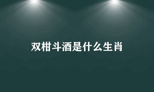 双柑斗酒是什么生肖