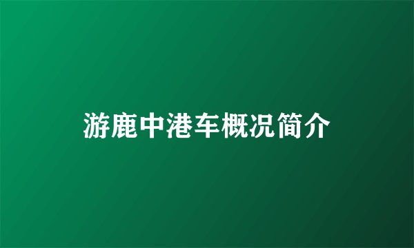 游鹿中港车概况简介