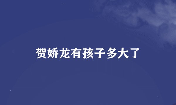 贺娇龙有孩子多大了