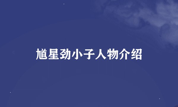 馗星劲小子人物介绍