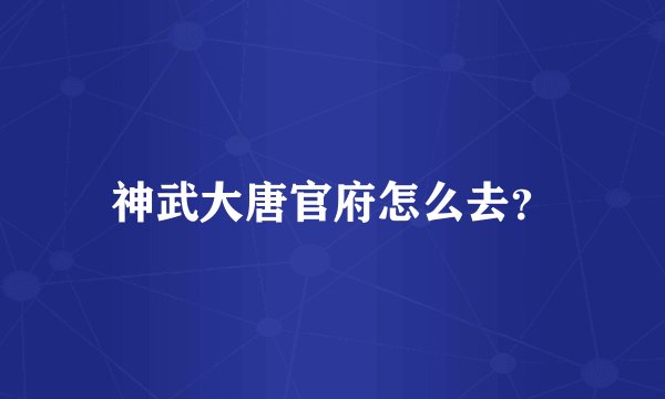 神武大唐官府怎么去？