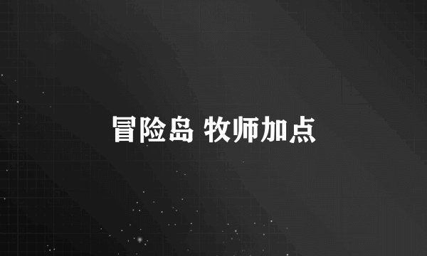 冒险岛 牧师加点