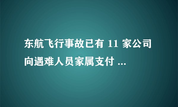 东航飞行事故已有 11 家公司向遇难人员家属支付 14 笔赔款，合计 1485 万，哪些信息值得关注？