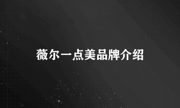 薇尔一点美品牌介绍