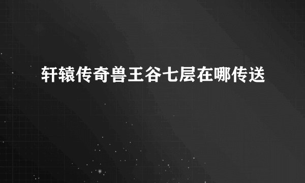 轩辕传奇兽王谷七层在哪传送