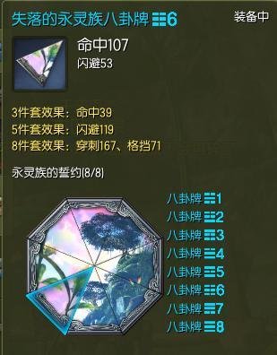 剑灵永灵八卦牌属性效果及出处在哪？