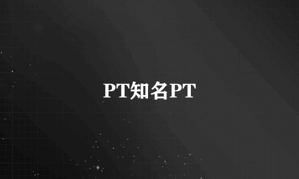 PT知名PT