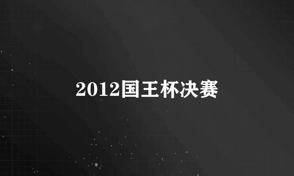 2012国王杯决赛
