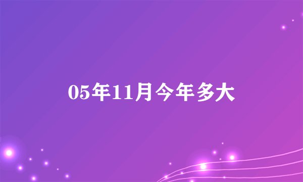 05年11月今年多大