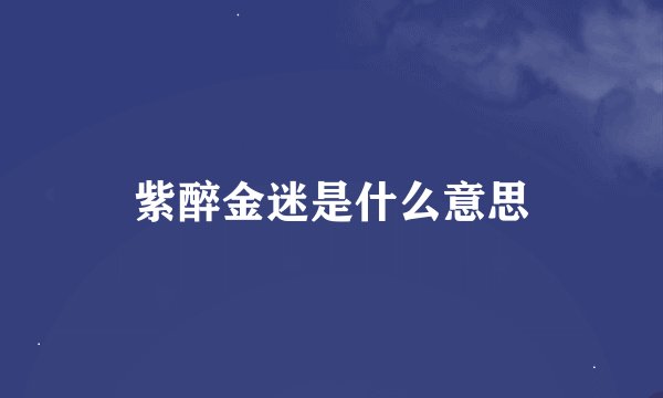 紫醉金迷是什么意思