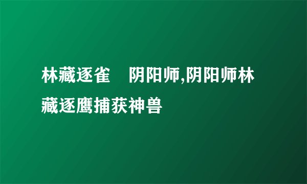 林藏逐雀鹯阴阳师,阴阳师林藏逐鹰捕获神兽